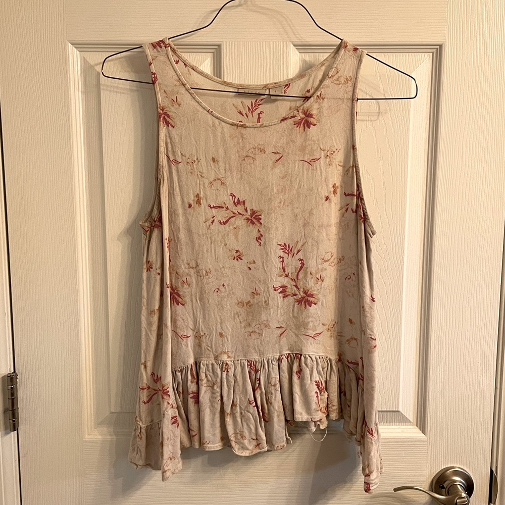 Halogen | floral sleeveless blouse
